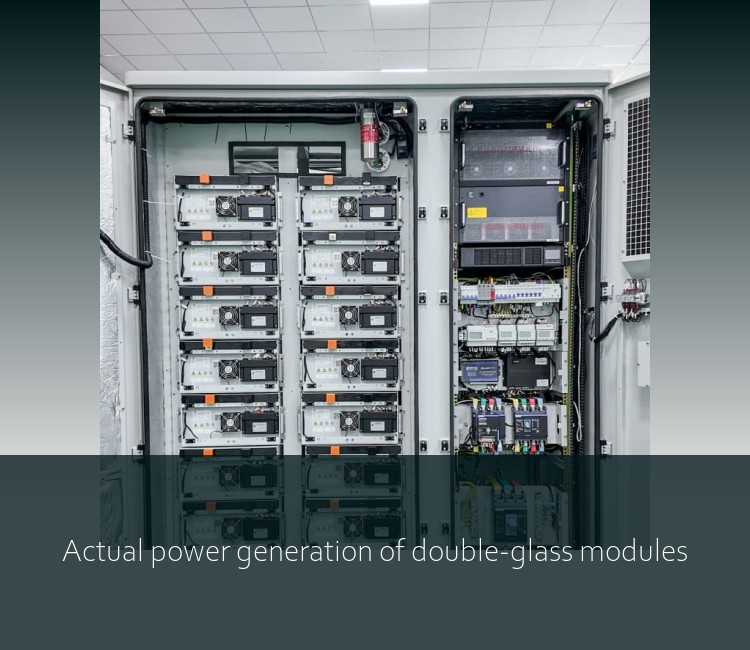 Actual power generation of double-glass modules