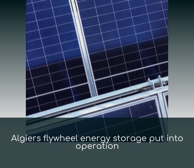 Algiers flywheel energy storage put into operation