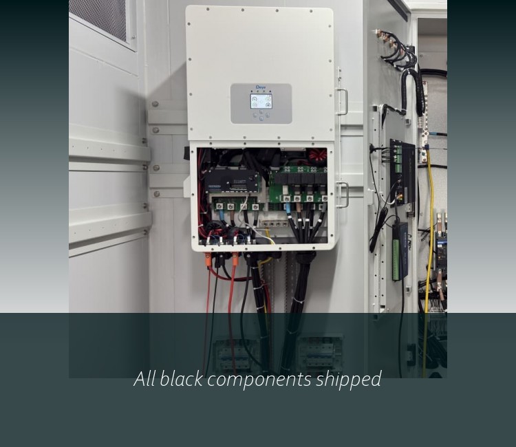 All black components shipped