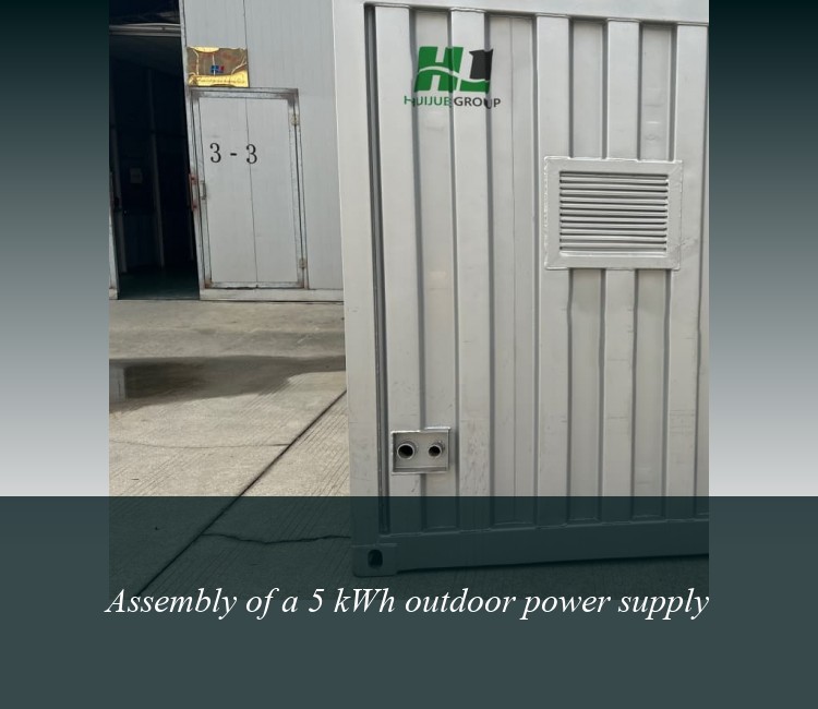 Assembly of a 5 kWh outdoor power supply