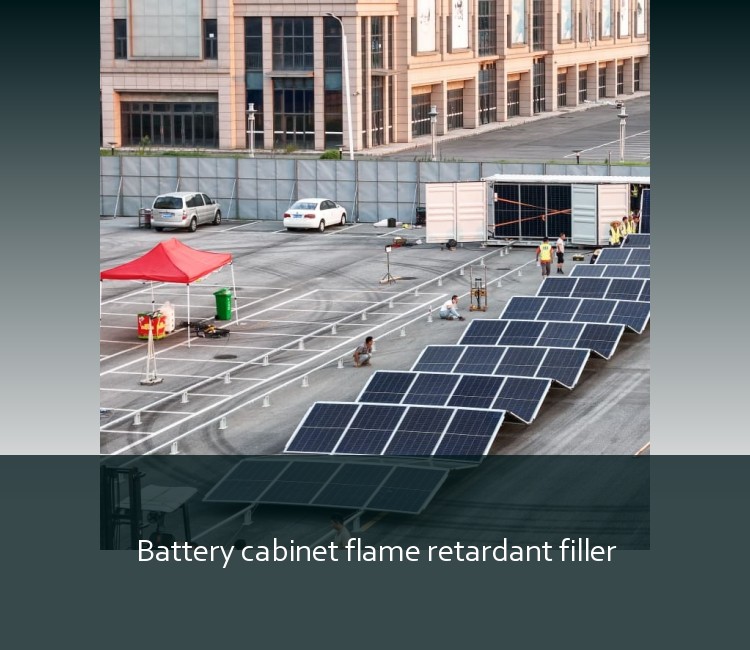 Battery cabinet flame retardant filler