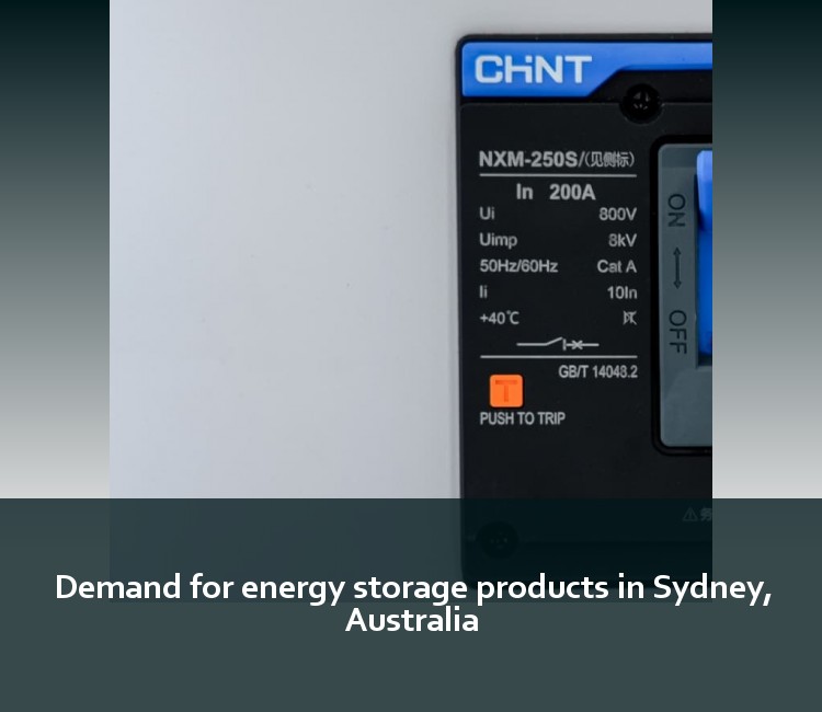 Demand for energy storage products in Sydney, Australia