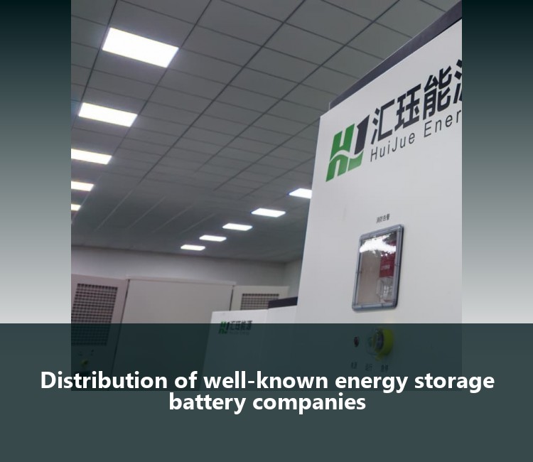 Distribution of well-known energy storage battery companies