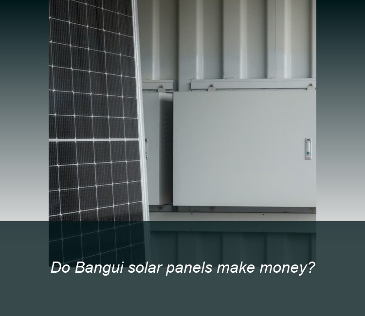 Do Bangui solar panels make money?