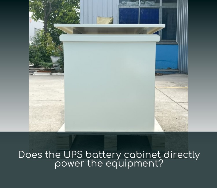 Does the UPS battery cabinet directly power the equipment?