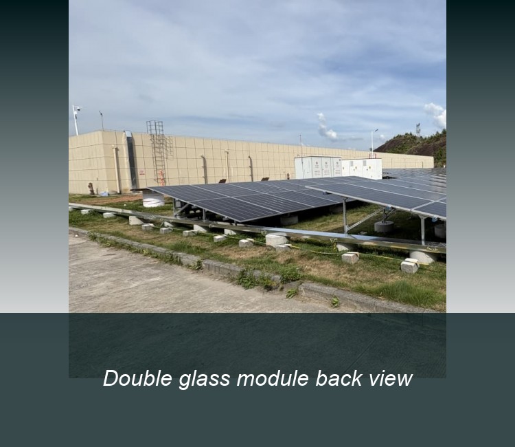 Double glass module back view