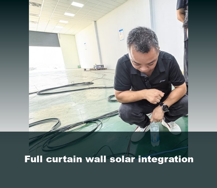 Full curtain wall solar integration