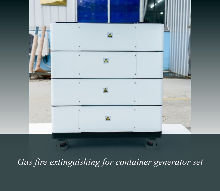 Gas fire extinguishing for container generator set