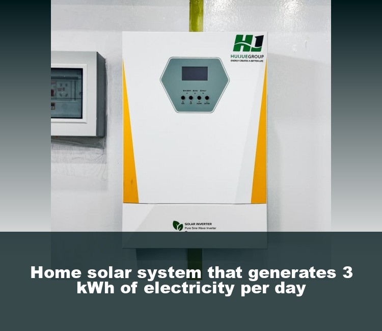 Home solar system that generates 3 kWh of electricity per day