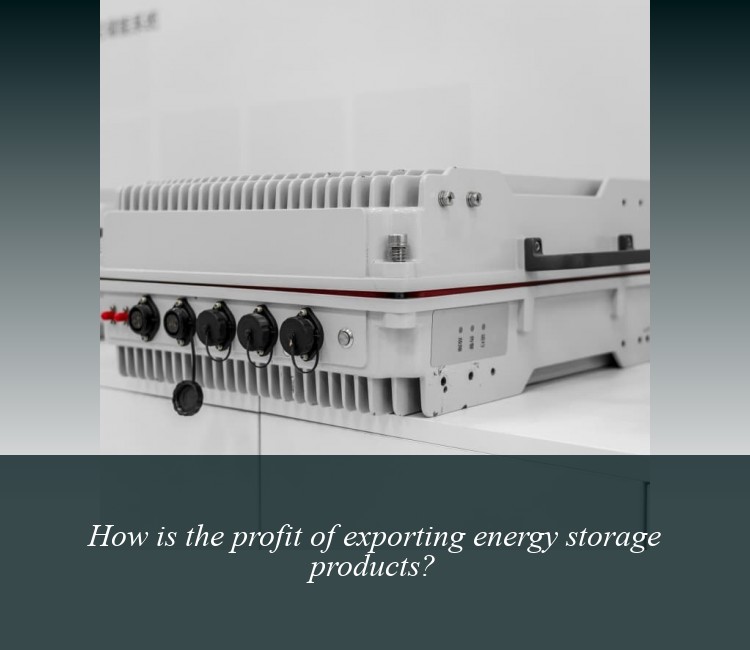 How is the profit of exporting energy storage products?
