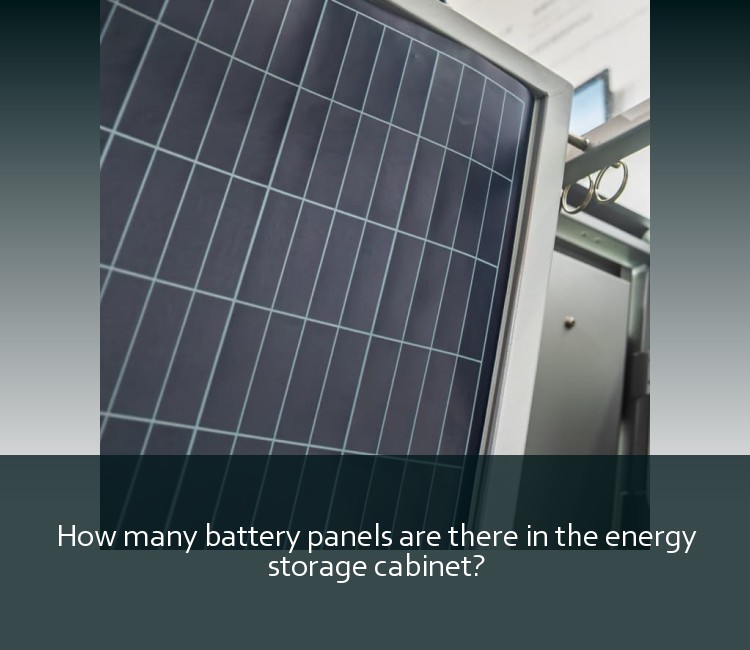 How many battery panels are there in the energy storage cabinet?