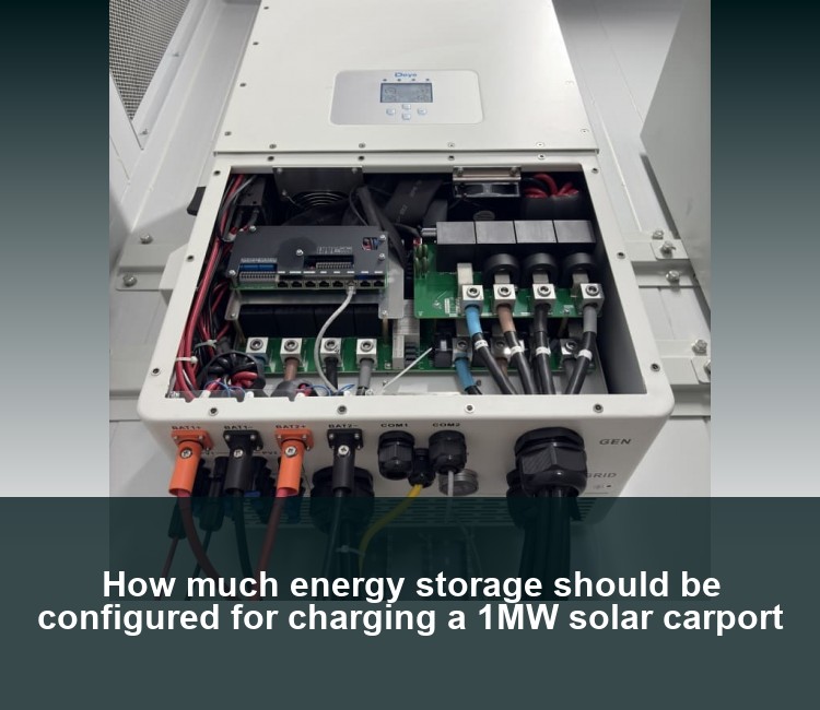 How much energy storage should be configured for charging a 1MW solar carport