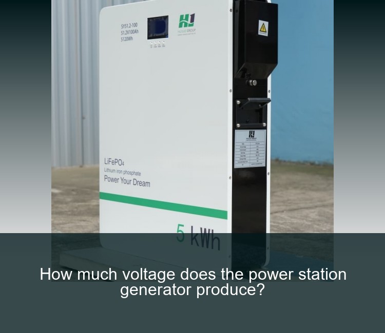 How much voltage does the power station generator produce?