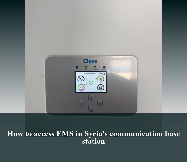 How to access EMS in Syria's communication base station