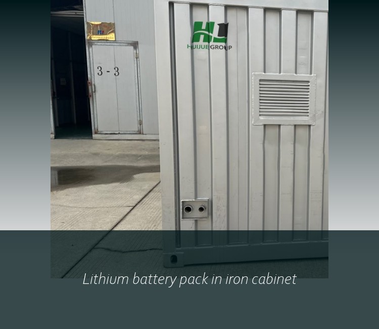 Lithium battery pack in iron cabinet
