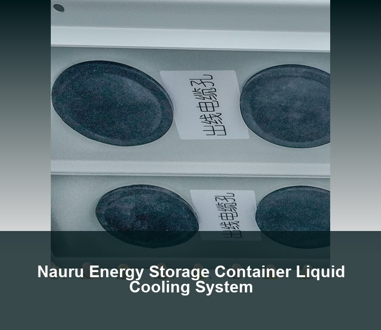 Nauru Energy Storage Container Liquid Cooling System