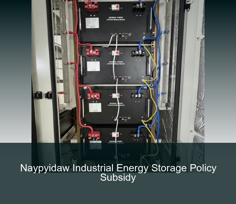 Naypyidaw Industrial Energy Storage Policy Subsidy