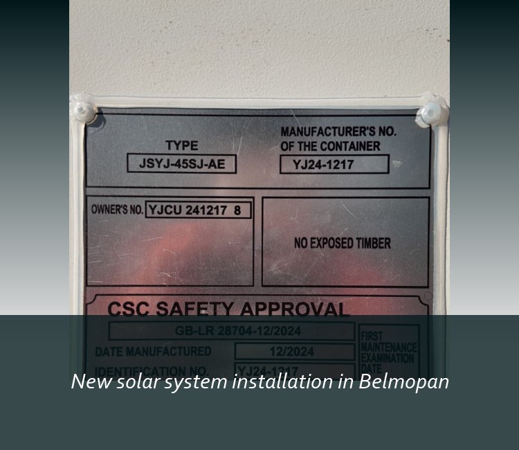 New solar system installation in Belmopan