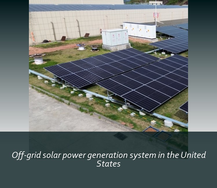 Off-grid solar power generation system in the United States