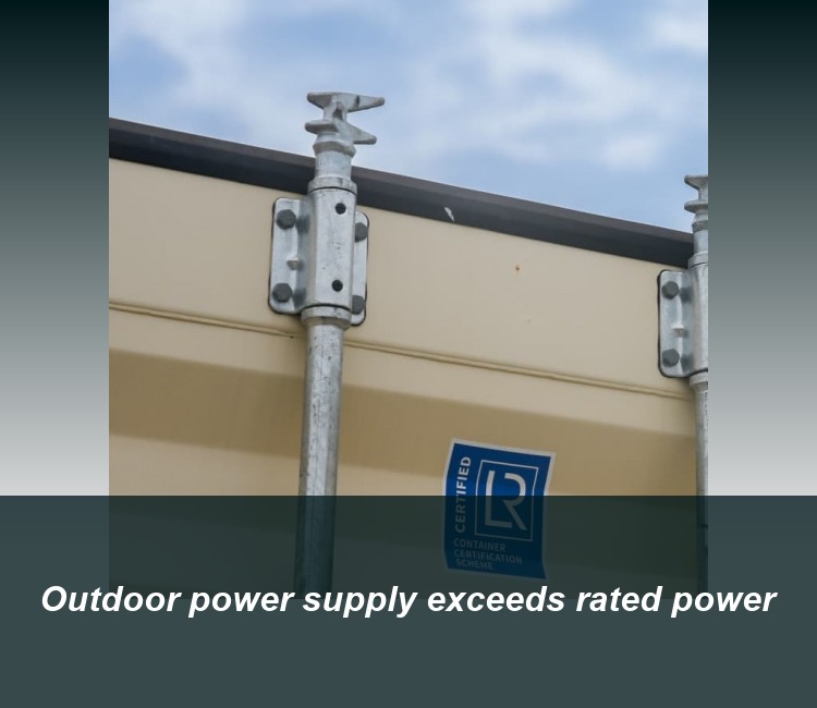Outdoor power supply exceeds rated power