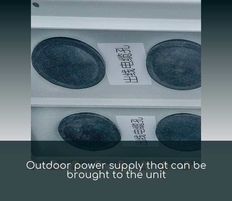 Outdoor power supply that can be brought to the unit