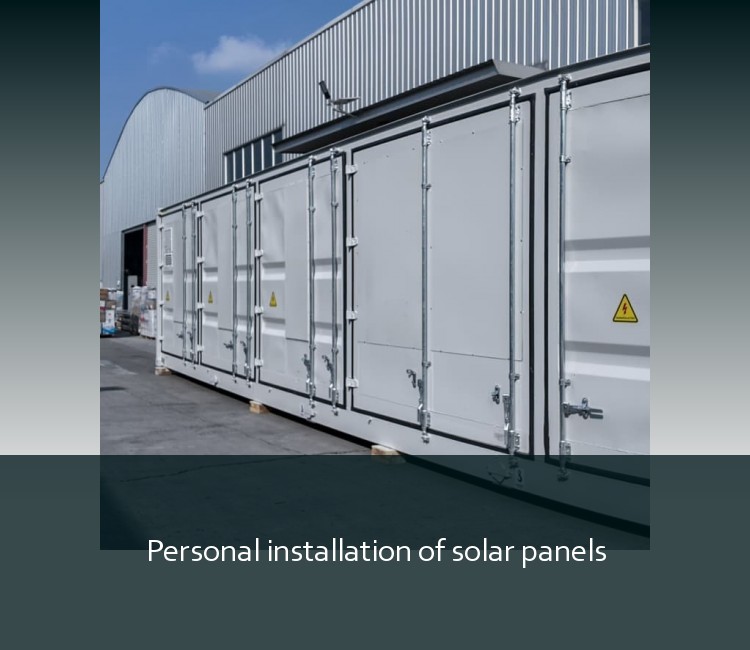 Personal installation of solar panels