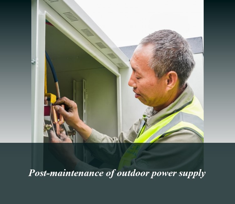 Post-maintenance of outdoor power supply