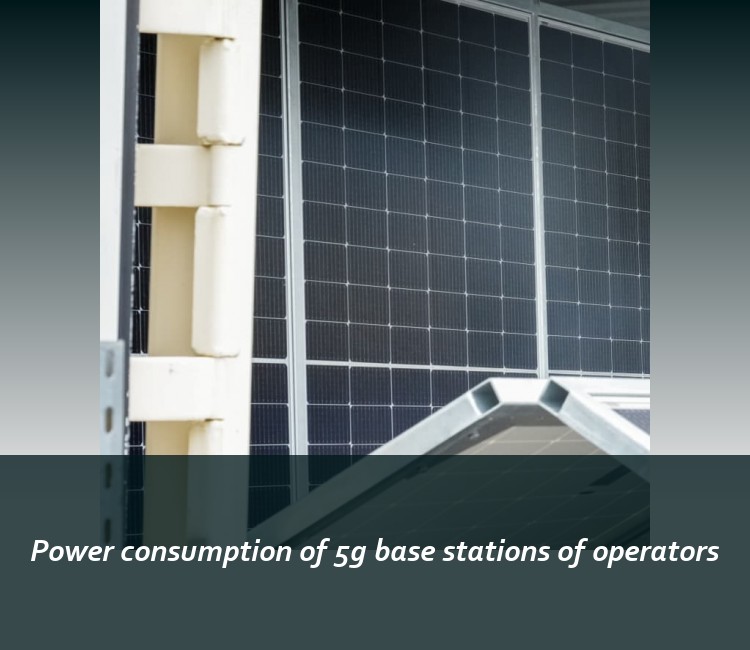 Power consumption of 5g base stations of operators