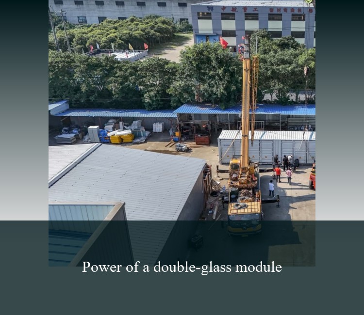 Power of a double-glass module