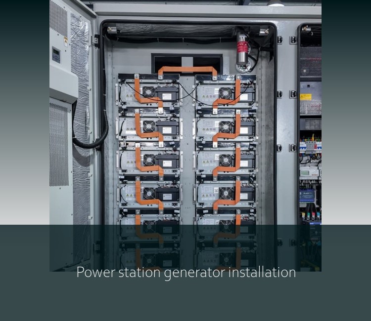 Power station generator installation