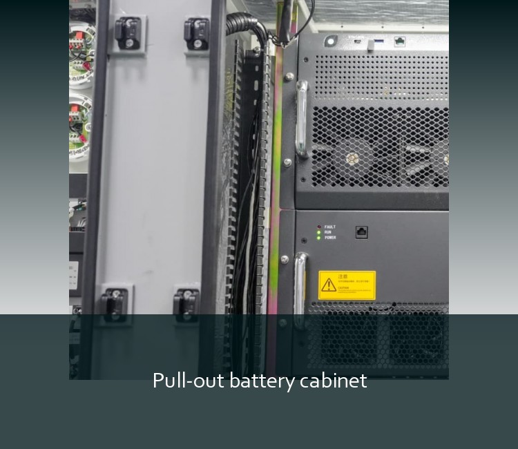 Pull-out battery cabinet