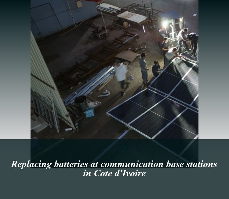 Replacing batteries at communication base stations in Cote d'Ivoire