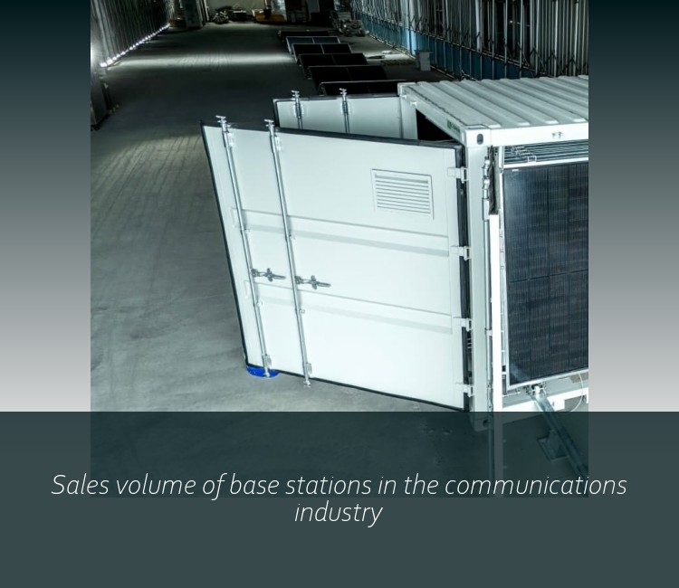 Sales volume of base stations in the communications industry