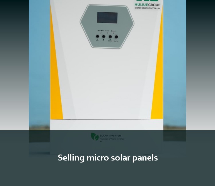Selling micro solar panels