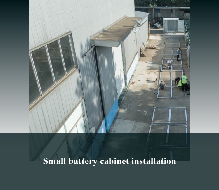 Small battery cabinet installation