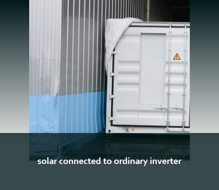 solar connected to ordinary inverter