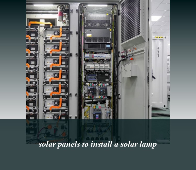 solar panels to install a solar lamp