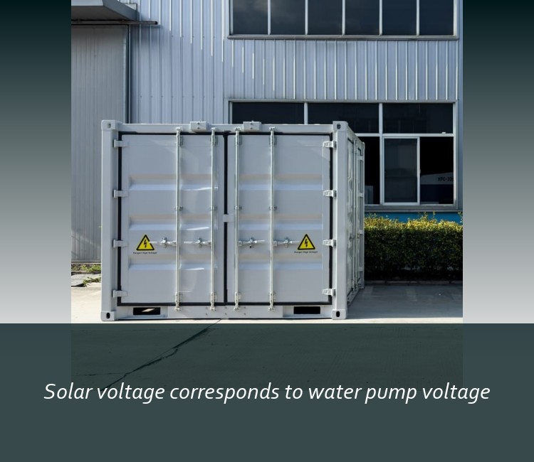 Solar voltage corresponds to water pump voltage