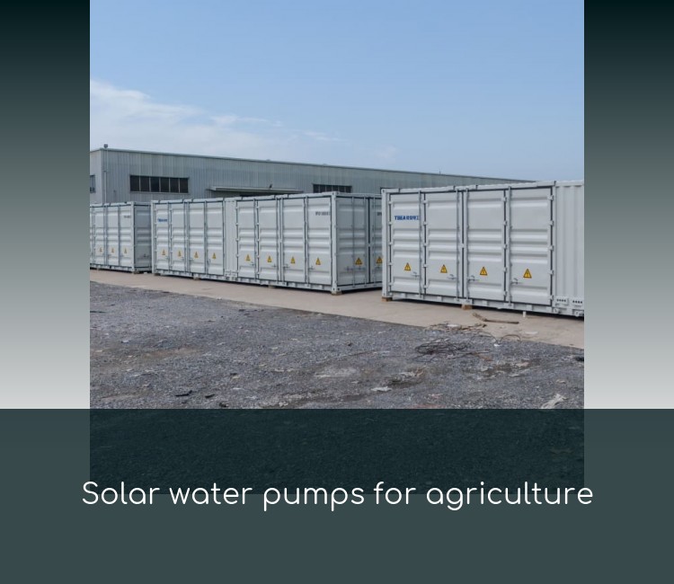 Solar water pumps for agriculture
