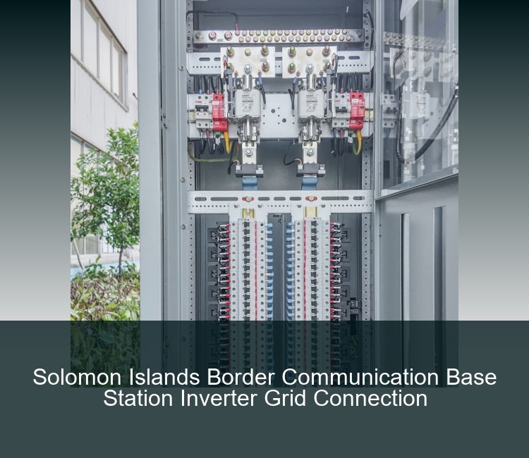 Solomon Islands Border Communication Base Station Inverter Grid Connection