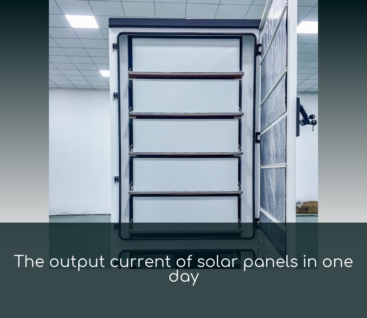 The output current of solar panels in one day