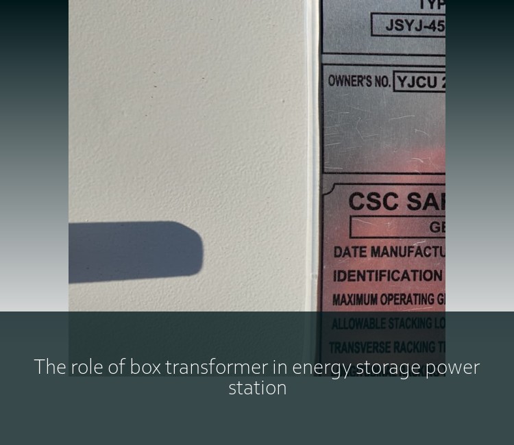 The role of box transformer in energy storage power station