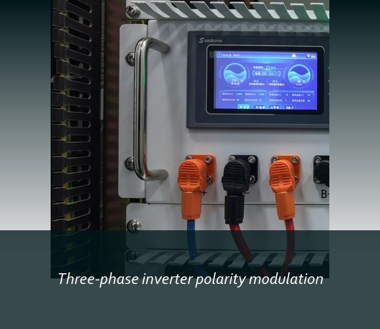 Three-phase inverter polarity modulation