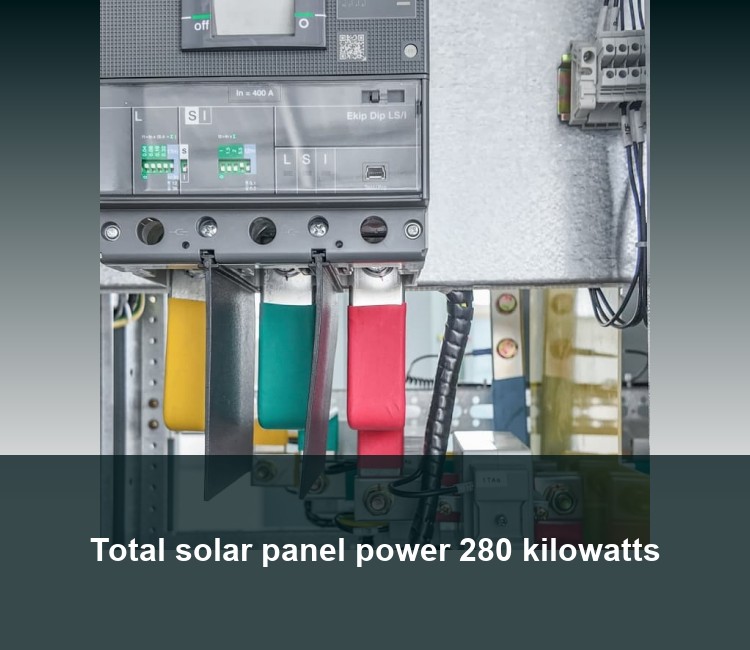 Total solar panel power 280 kilowatts