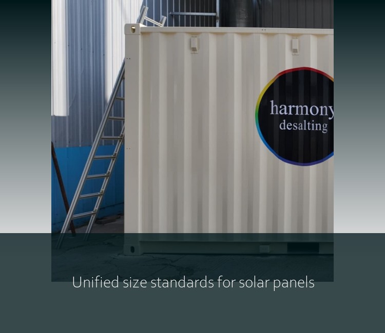 Unified size standards for solar panels